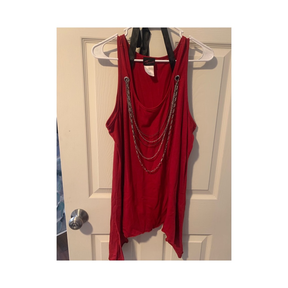 Torrid red dress up top with necklace tie size 2